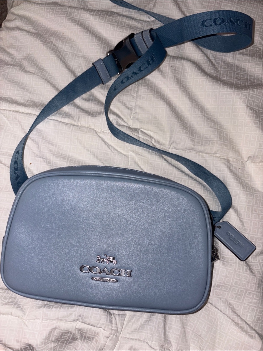COACH Woman’s Blue Leather Crossbody Bag